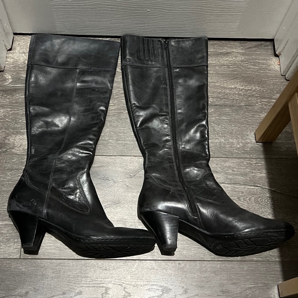 Born Black Knee High Boots